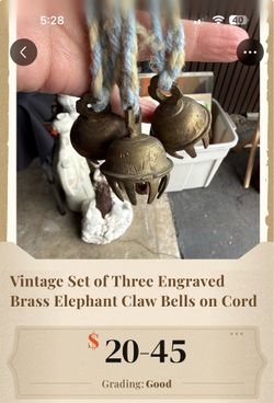 Vintage engraved cow bells