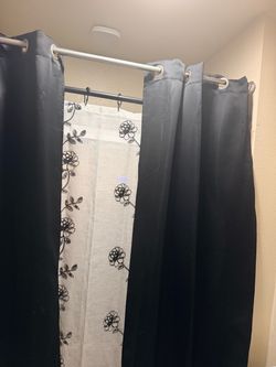 Black Blackout Curtain Panels with Grommet Top