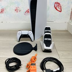 Sony PlayStation 5 Digital Version - 825GB  Bonus 1 Charging Station ( Used Very New ) 