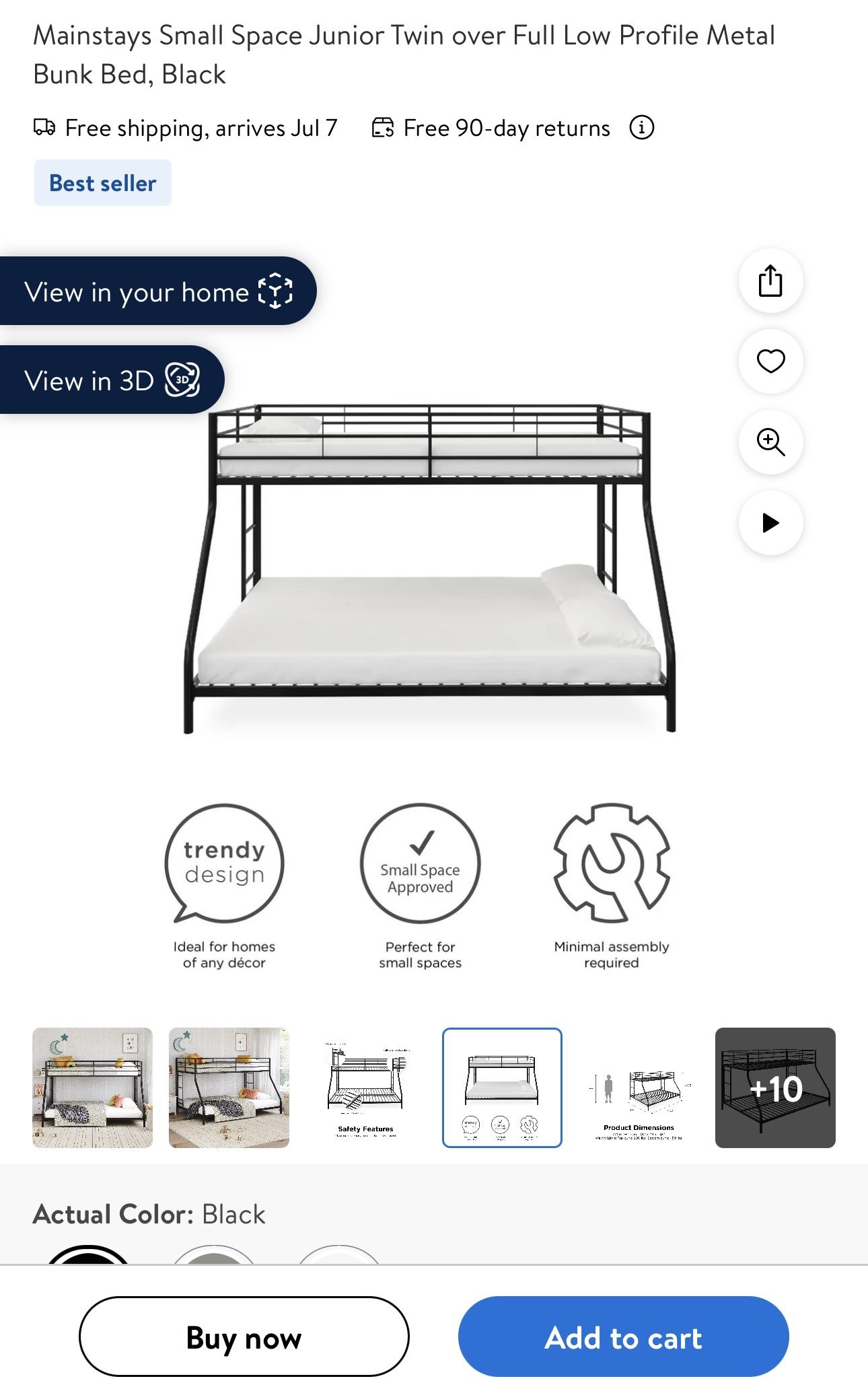 Twin Over Full Bunk Bed