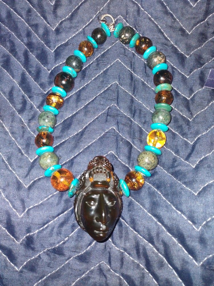 Mayan Amber Necklace
