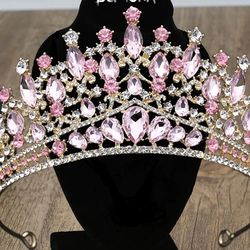 Pink/gold tiara crown