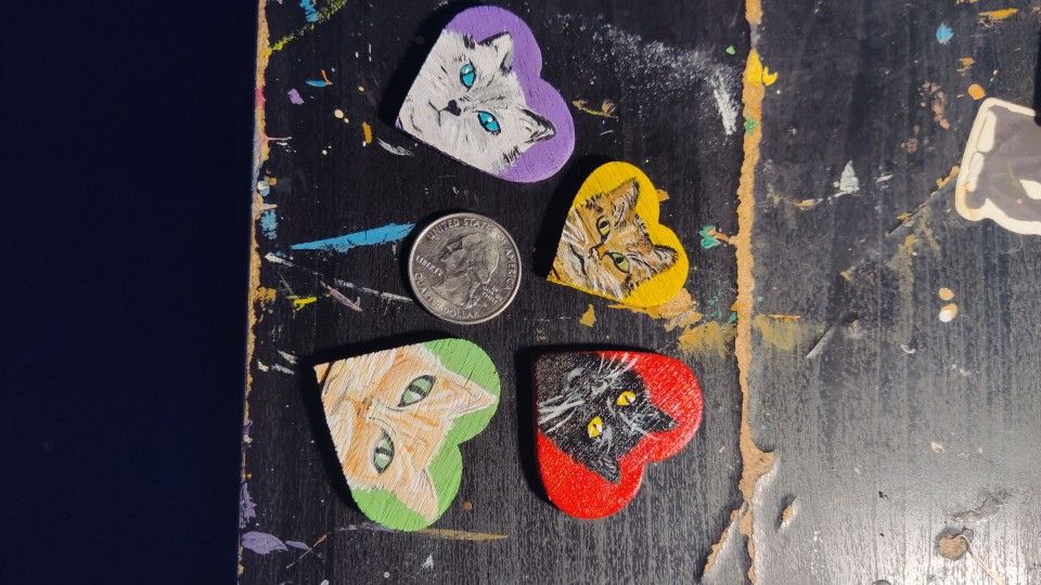 Custom Cat Portrait On Wood Chip