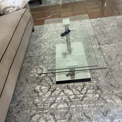 Glass new end table and side and under tv table