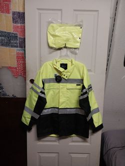 ML  KISHIGO  JS135J  PREMIUM  BLACK  SERIES  3  in  1  Heavy Duty  Professional  Safety  Work  Jacket  with  Detachable  Rain  Hoodie