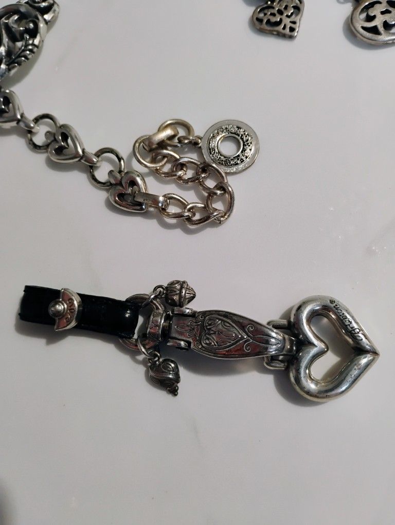 Brighton Purse Fob, Silver color purse fob, Silver Color Link Belt