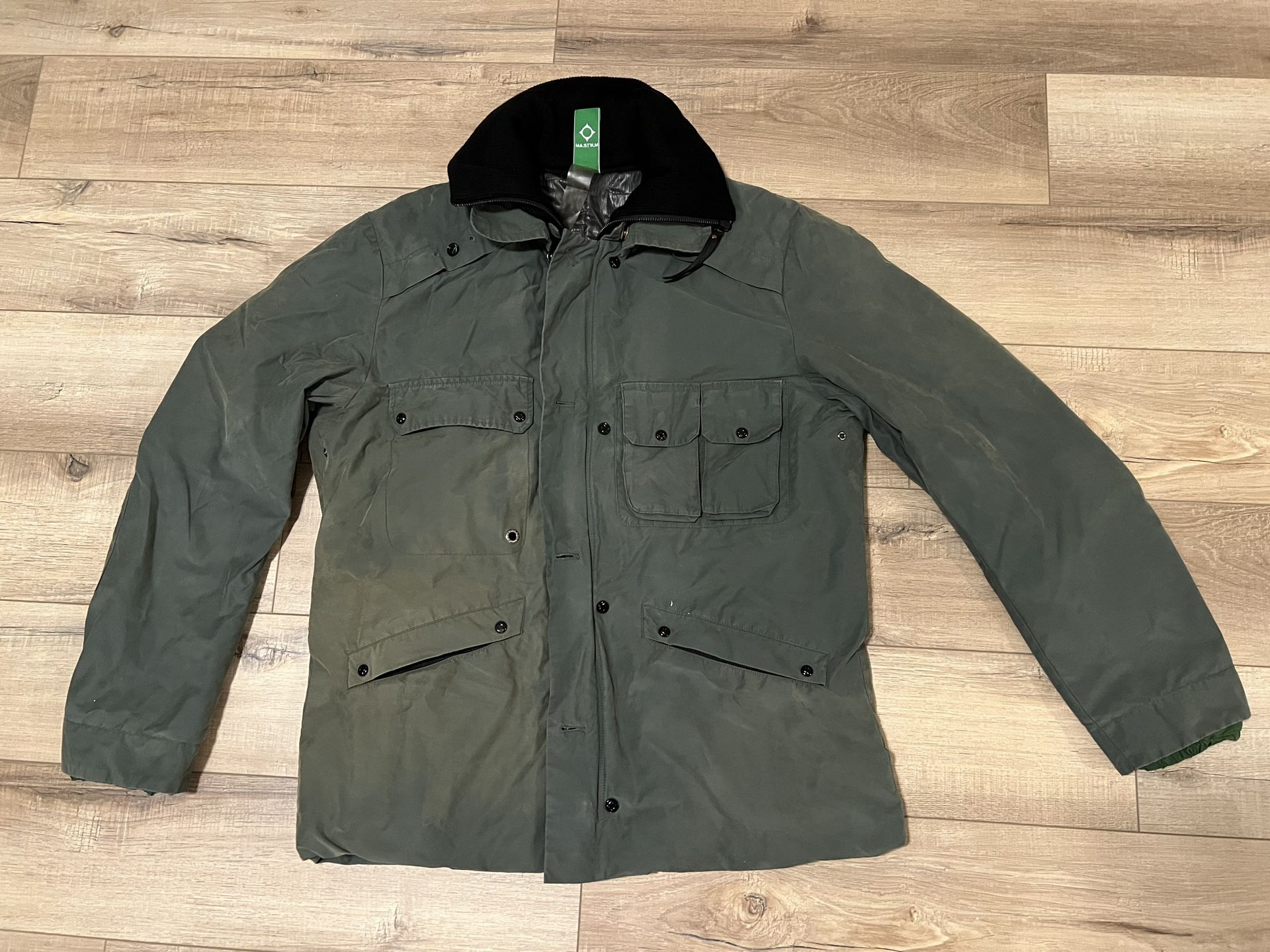 Ma.Strum Men's Field Jacket Coat Military Green Size XL #MAS1201