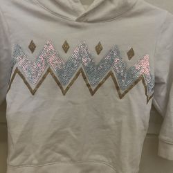 White Winter Glitter Sparkles Hoodie 