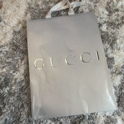 Authentic Gucci Silver Shopping Bag - Luxury Packaging