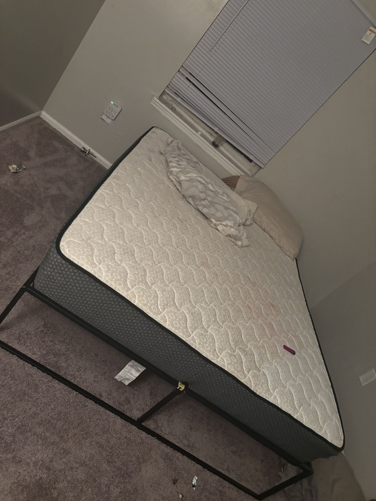 Mattress And Black Frame