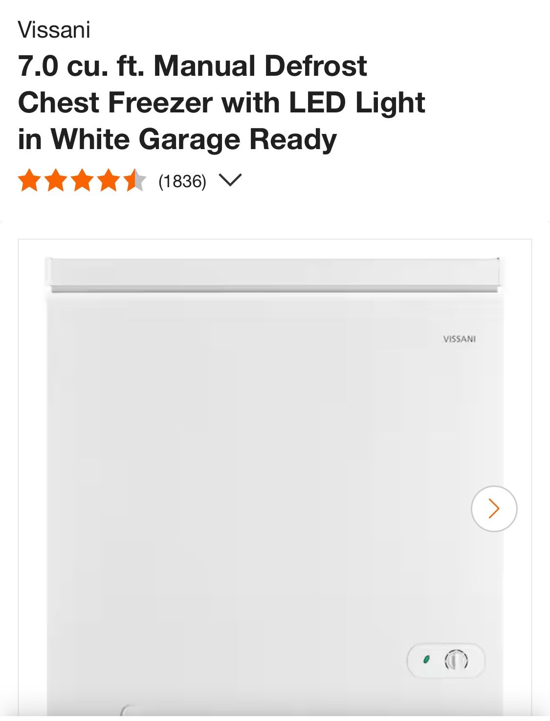 Vassani Freezer Chest