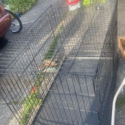 Dog Crate Foldable Double Doors Length 48. Inches Width 30 , Height32 Price 60$.  PiUp.  E.  72nd.  and. Grandview.  E. Tacoma 