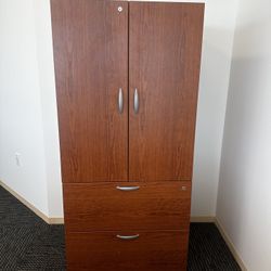 OFFICE/HOME FILE CABINET 2 DRAWERS LATERAL FILE COMBO STORAGE BOOKCASE 