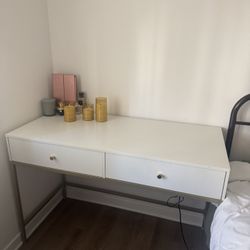 White Desk And Nightstand