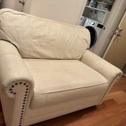 Custom Leather Chair And A Half