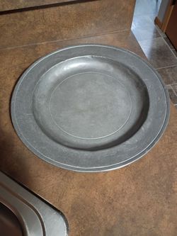 Vintage Pewter Serving Plate