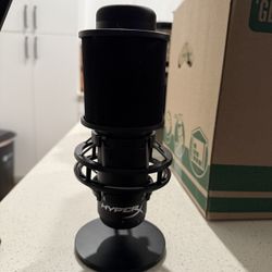 Hyper X Quadcast S Microphone + Boom Arm + Pop Guard