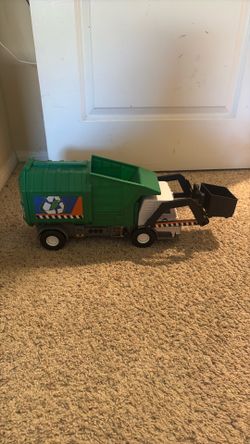 Mighty Motorized Garbage Truck Toy with Lights Sounds and Front Power Arm