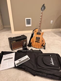 Jackson Electric Guitar and Vox Amp