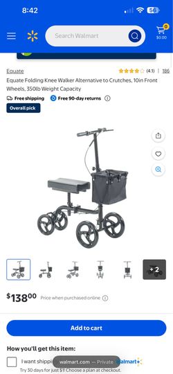 Equate Folding Knee Walker