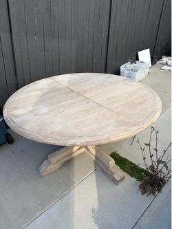 60' Wood table with leaf