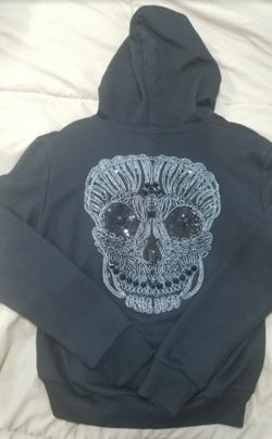 New! Skull embellished hoodie. Junior girls size S,M
