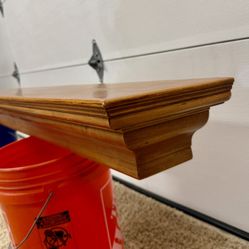 Handmade custom maple color fireplace mantle