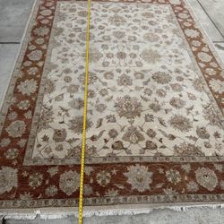 Large Persian  Wool Area Rug Floral Red Ivory Carpet