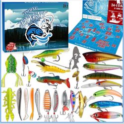 2026 Fishing Advent Calendar Christmas Countdown – 24+1 Lures Set with Mystery Surprise – Fishing Gift for Adults,Men, Boys, Teen and Fishermen Amazon