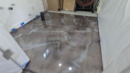 Marble like stone finish metallic coatings