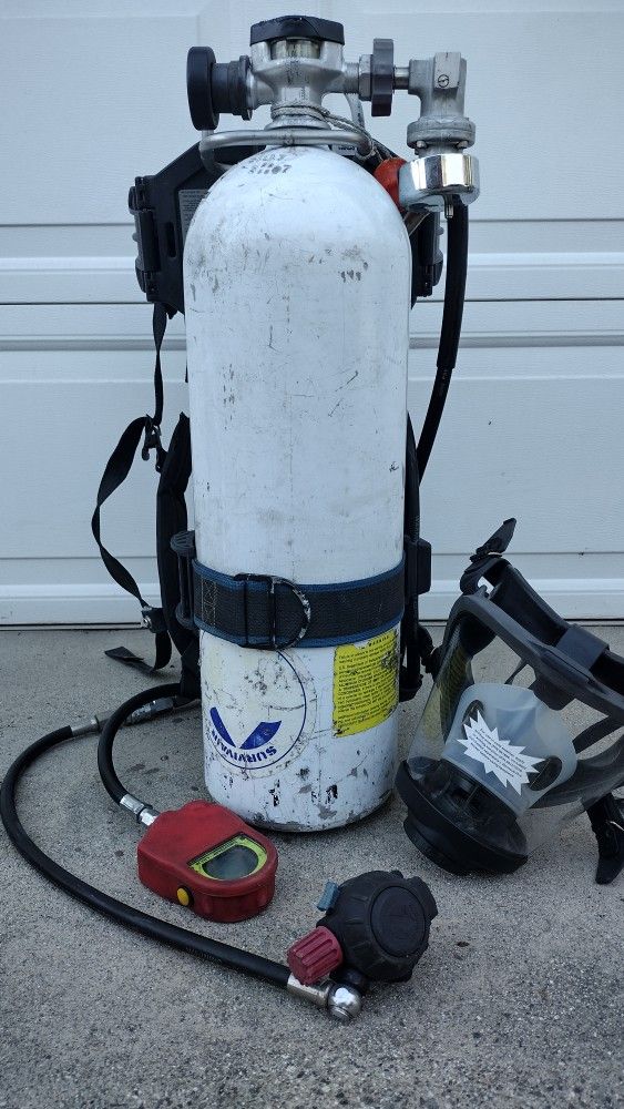 Survivair Panther SCBA harness tank mask