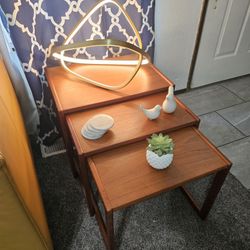 Mcm Teak Nesting Tables 