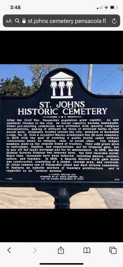 Plots for sale at St Johns Cemetery