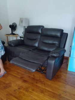 Dark brown sofa set