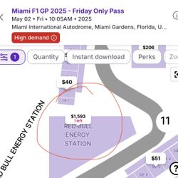 F1 Miami Grand Prix Tickets (2) May 2, 2025