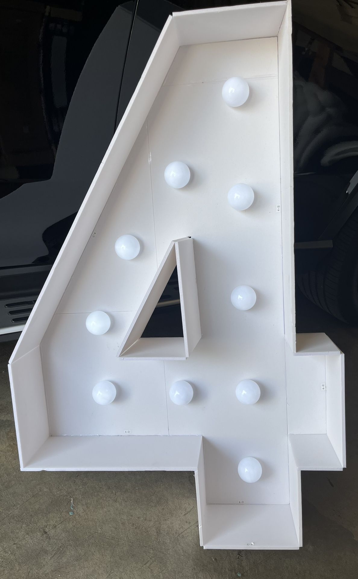 Birthday Number Four Sign Light - Used