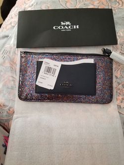 Coach Zip top wallet glitter