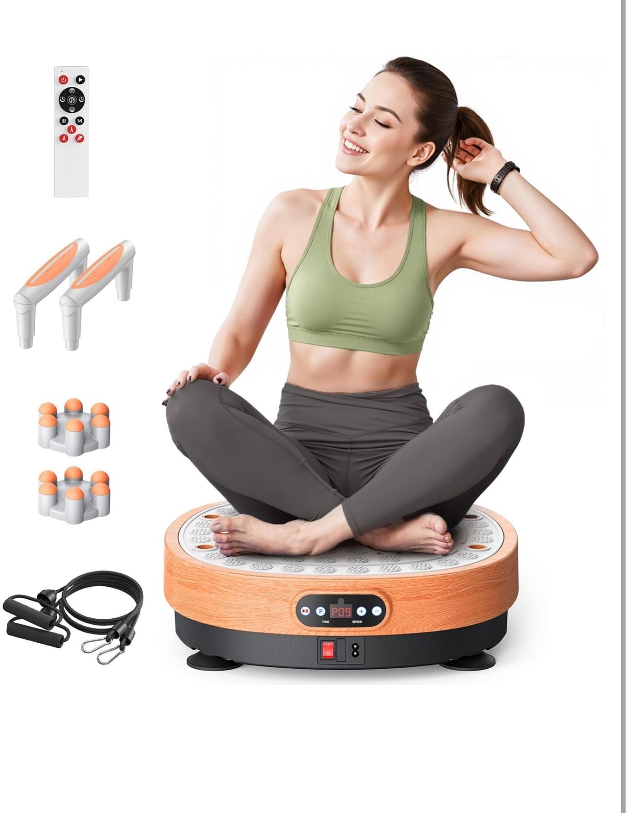 MERACH Vibration Plate Exercise Machine with Foot Massager