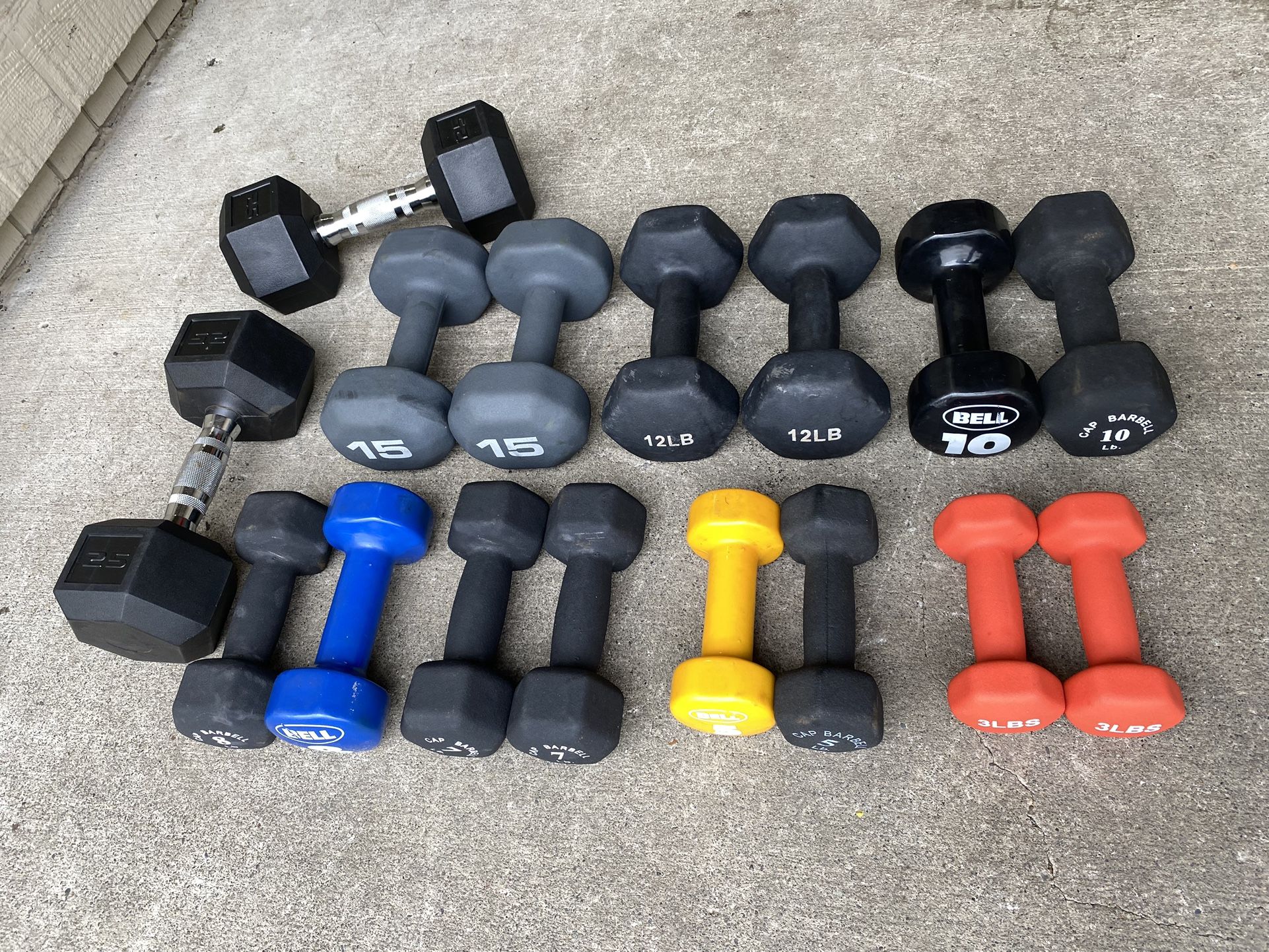 Rubber Dumbbells 