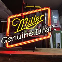 Vintage Miller Genuine Draft Neon Sign