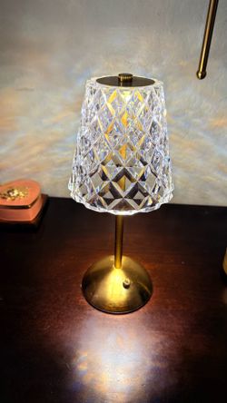 Gold Rechargeable Crystal Lamp