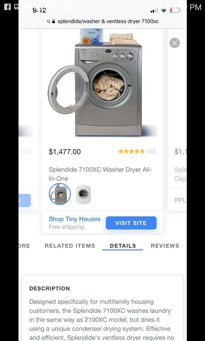 Splendide 7100 xc washer dryer all in one for Sale in North Miami, FL
