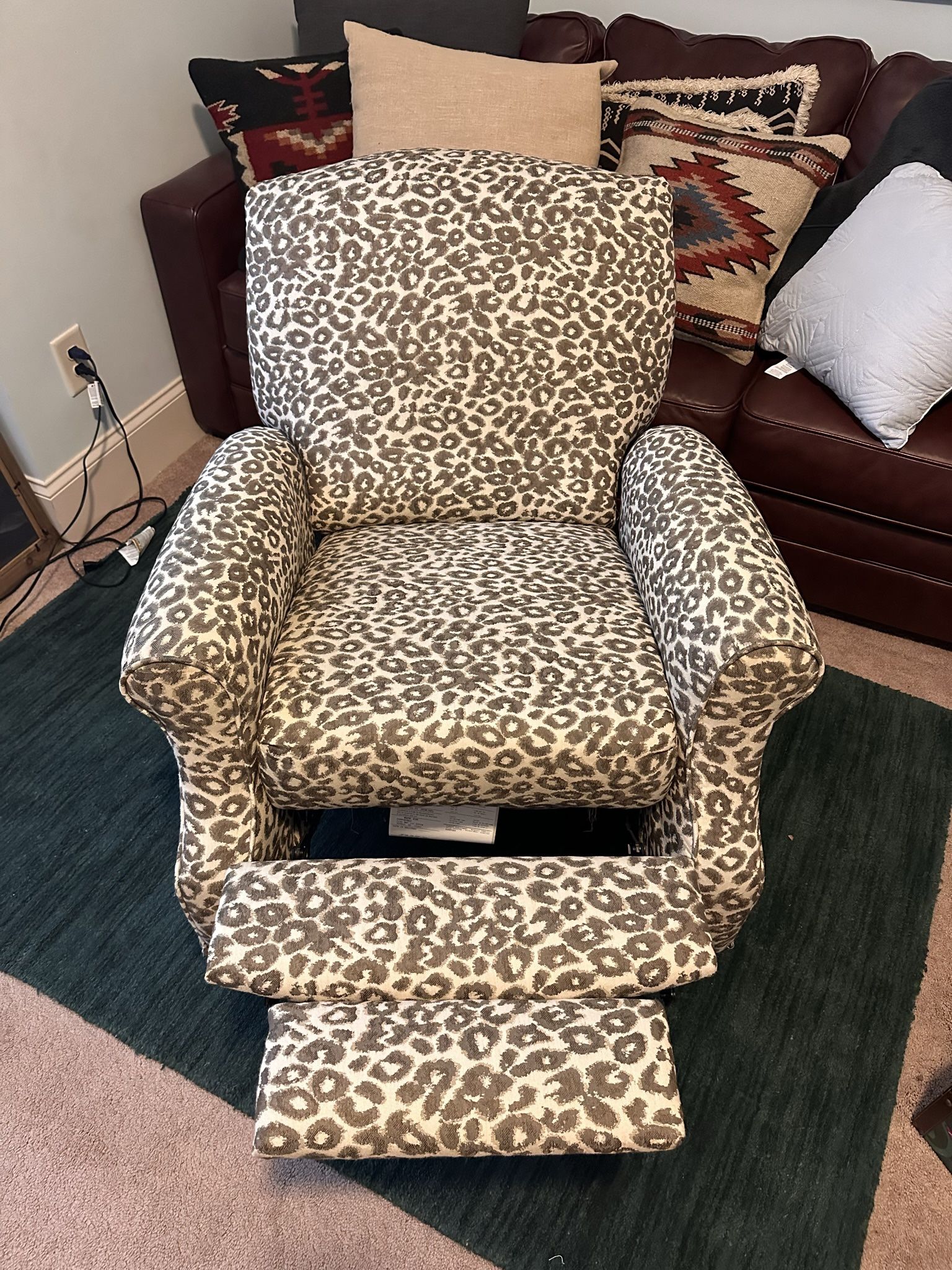 Leopard print recliner sale
