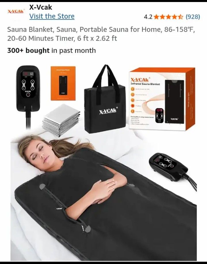 Sauna Blanket, Sauna, Portable Sauna for Home, 86-158℉, 20-60 Minutes Timer, 6 ft x 2.62 ft