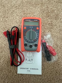 Eventek ET380 Digital Multimeter w/ Test Leads & Accessories