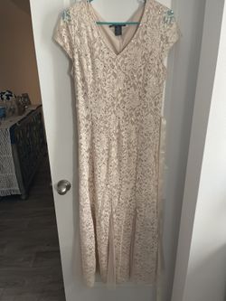 Beige Dress- Womens Petite Large