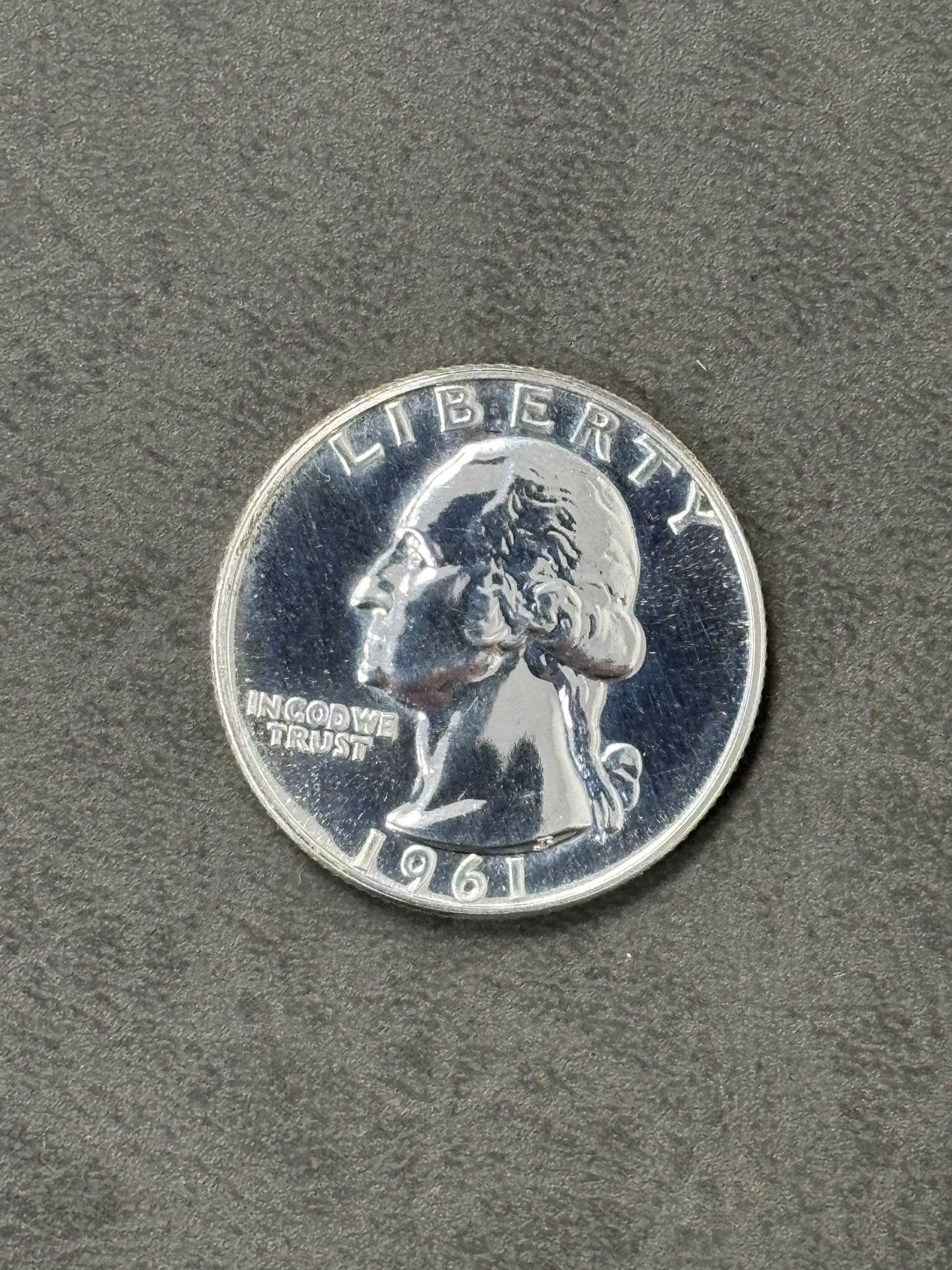 1961 Washington Silver Proof Quarter -- MIRROR-IMAGE SILVER COIN!