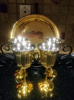 The Connoisseur Collection Distinctive Brassware Wine Set
