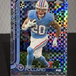#290 Tony Pollard 2025 Topps Chrome - X-Fractor