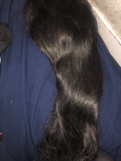 Wig black stright used wig 32in